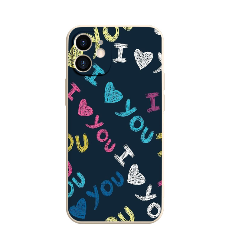 I love you blue soft iPhone case iPhone 13 12 11 Pro Max SE 2020 X XR XS 8 7 ip 6S 6 Plus e1410