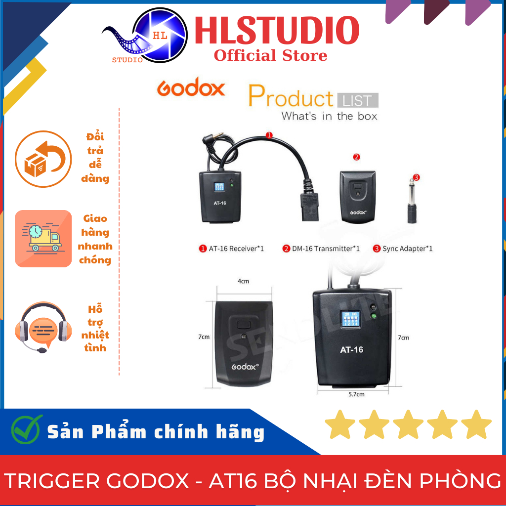 Trigger Godox - AT16 HL ชุดล้อเลียนไฟห้องสตูดิโอ