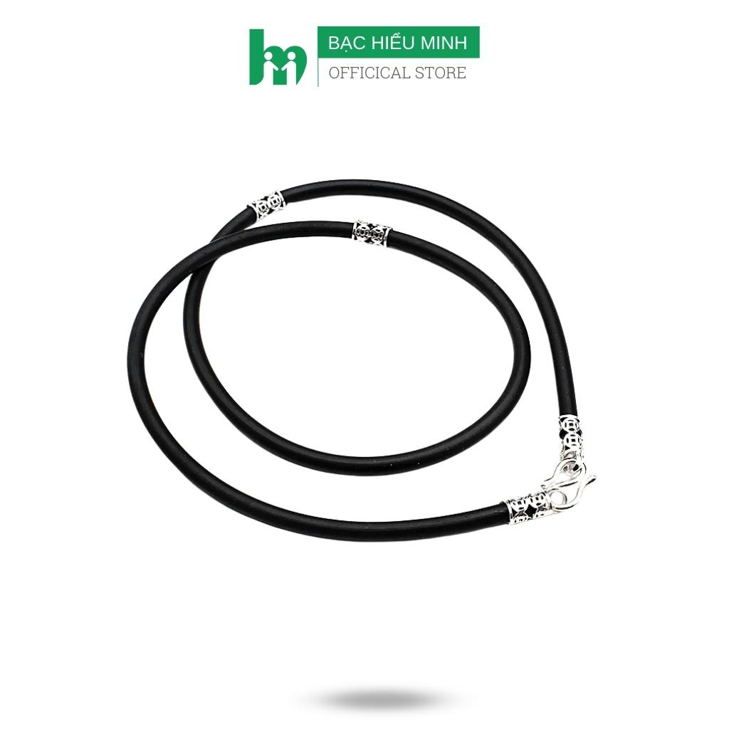 Xiaoming Silver สร้อยคอผู้ชายและผู้หญิง DCS040 ยางเคลือบเงิน