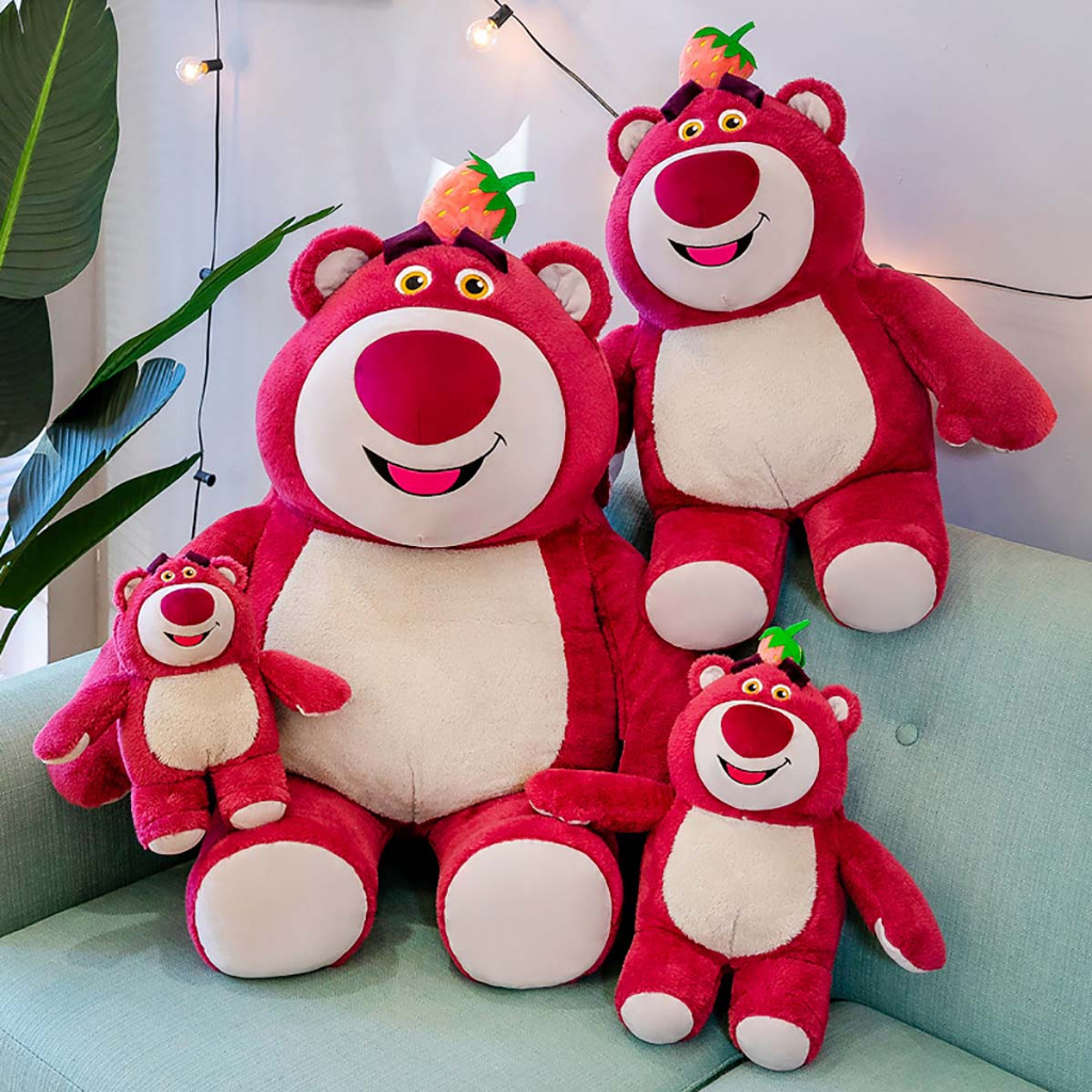 Lotso Bear Teddy Bear Big Pink Strawberry Bear กลิ ่ นหอมของแท ้ Miniso Compact Mini น ่ ารักอุปกรณ ์ เสริมกอด Sleep สําหรับคนรัก