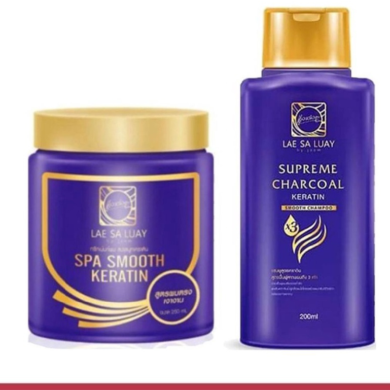 (Original Pair Lae Sa Luay Spa Smooth Keratin Shampoo + ครีมบํารุงผม
