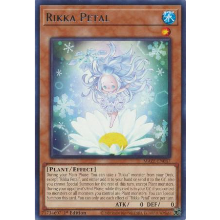 การ์ด Yugioh - TCG (UK) - Rikka Petal / MAZE-EN047