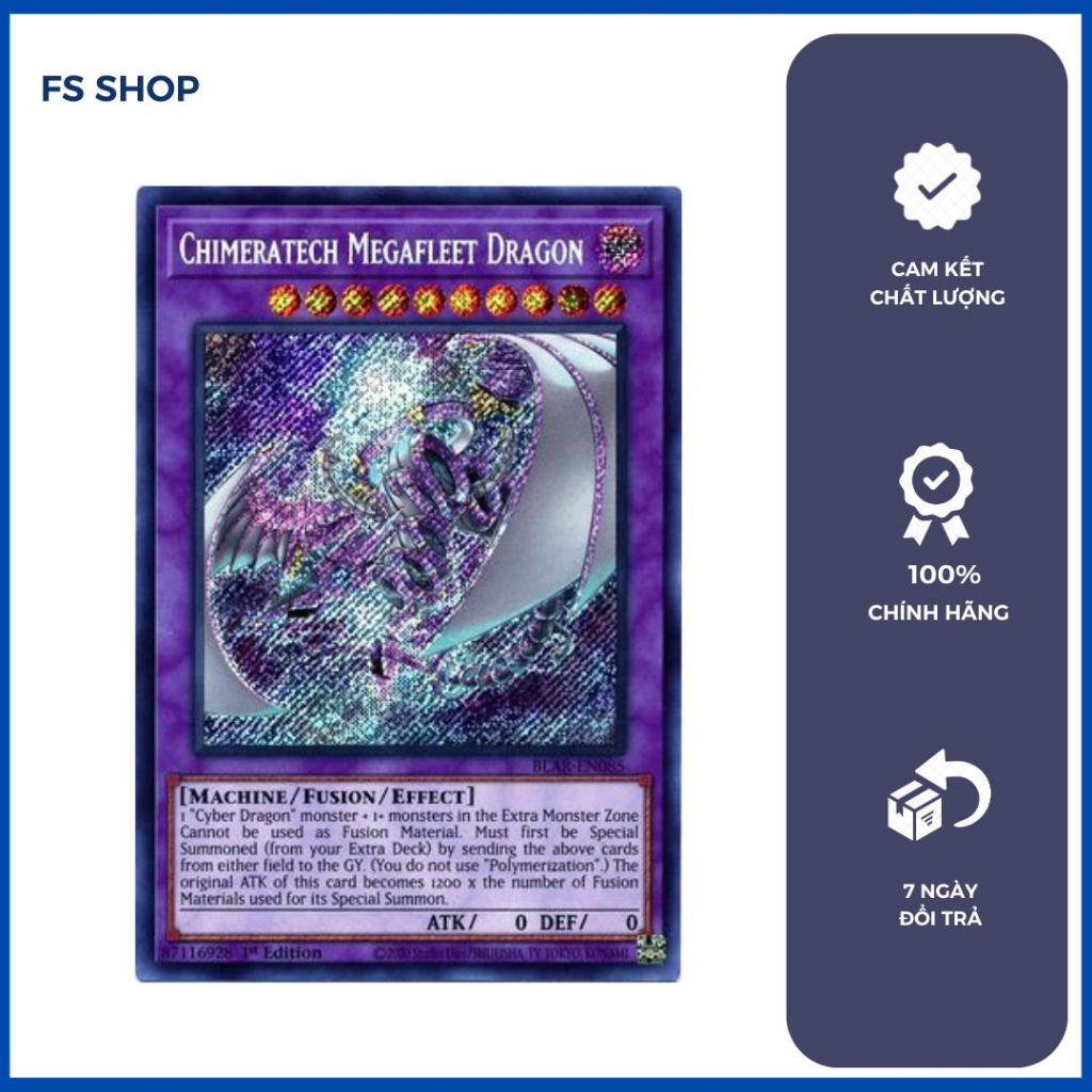 การ์ด Yugioh ดั้งเดิม -Chimeratech Megafleet Dragon (Secret Rare)