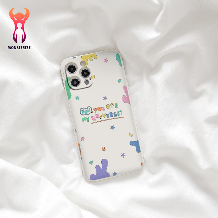 IPHONE CASE ขอบสี่เหลี่ยม BVC sky ip 7 8 Plus 6 6s Plus 11 13 12 14 Pro MAX XR X XS MAX - ng289a