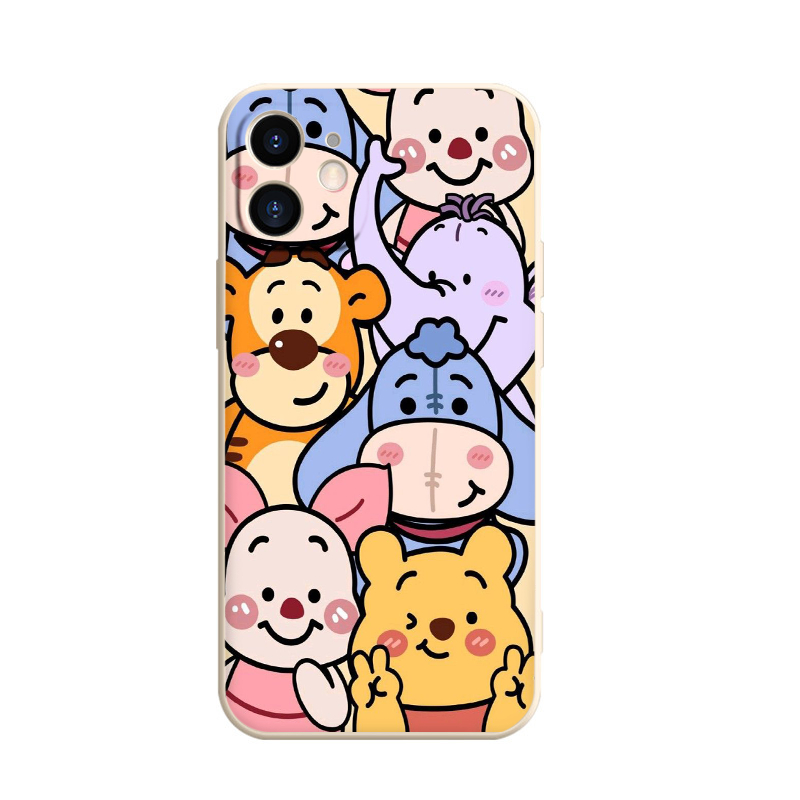 เคสโทรศัพท์ลายการ์ตูนพร้อมการป้องกันสีส้มสําหรับ iPhone 14 13 12 11 Pro Max SE 2020 X XR XS 8 7 ip 6