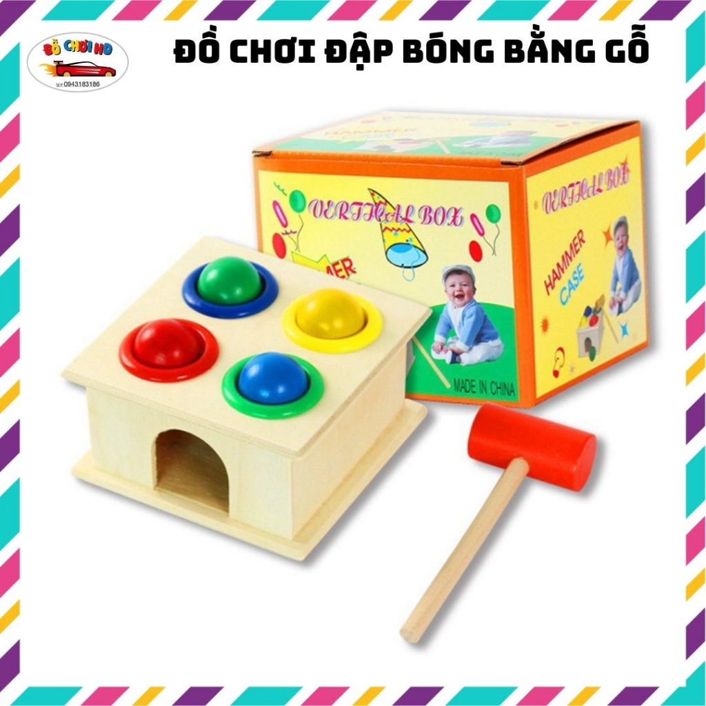 ของเล่นไม้อัจฉริยะ ลูกบอลค้อนไม้ ของเล่นกล่องทุบ พัฒนาความคิดปลอดภัยสําหรับเด็ก (227)