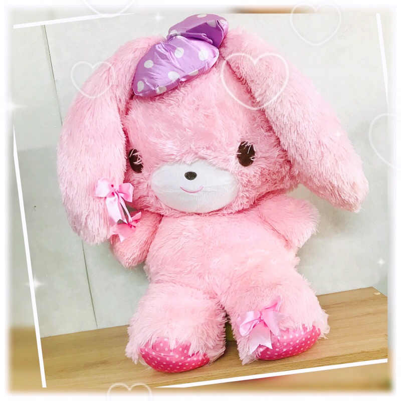 Rabbit Teddy Bear In MY MELODY TAG SANRINO Super Pretty 50CM ( มือสอง )