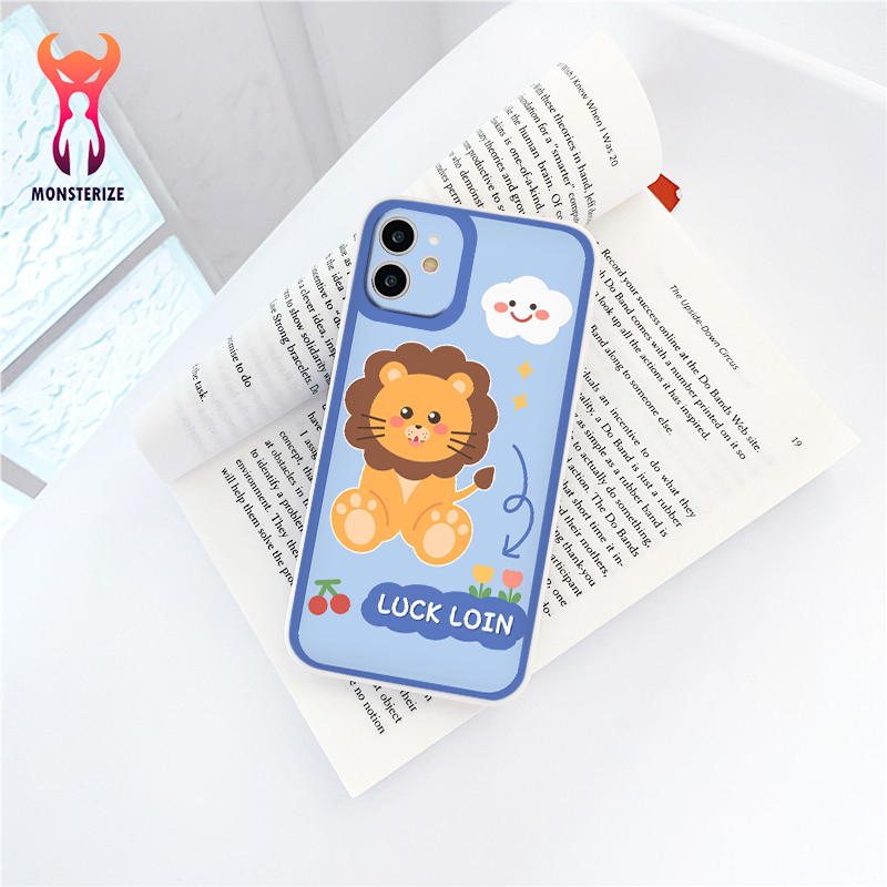 Lucky Jenden lion camera protection square edge เคส iPhone สําหรับ iPhone 6 ถึง 14promax - ng321a