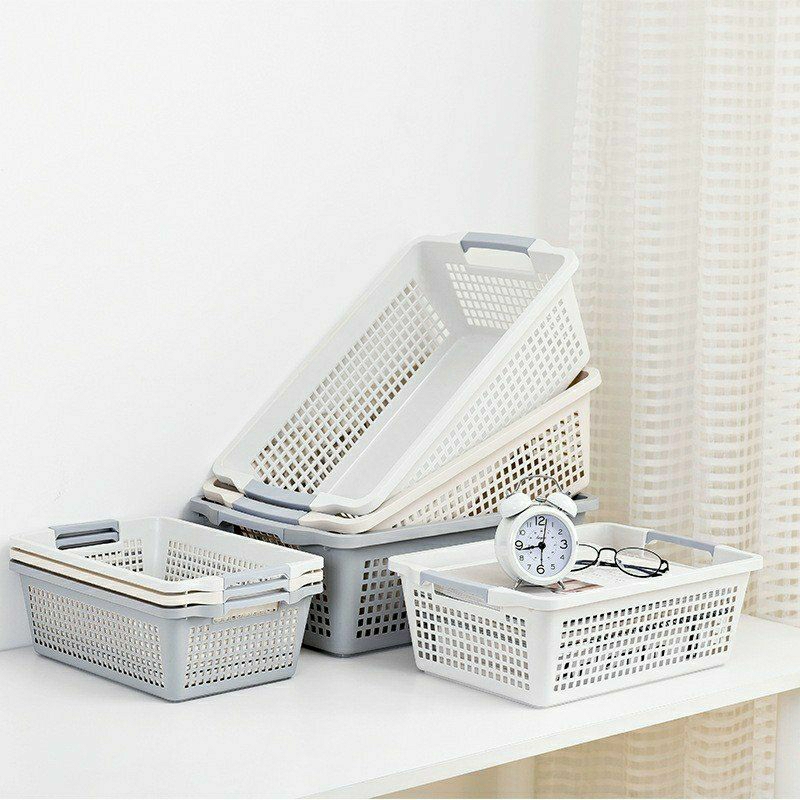 ตะกร้าสี่เหลี่ยม (3596) ตะกร้าพลาสติก Viet Nhat มีหูหิ้ว