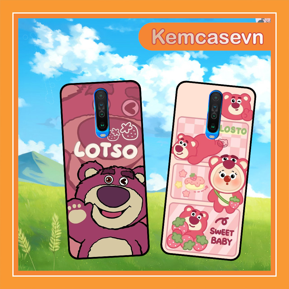 Xiaomi Redmi K30 - K30 5G - K20 - K20 Pro Case พิมพ์ลายหมีล็อตโซ่สีชมพูอินเทรนด์