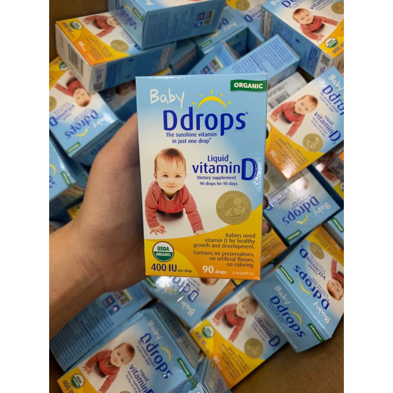 [ ของแท ้ ] vitamin D3 Ddrops - อาหารเสริมวิตามินดีสําหรับทารก - ขวด 60, 90 หยด Usa