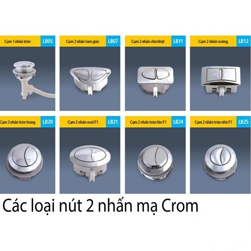 ปุ่มกดชักโครกชุบโครเมี่ยมอย่างดีแทนชักโครกทุกชนิด