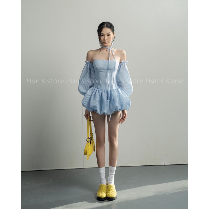 [HANS Store ]BABYDOLL SET WITH Loose SLEEVES WITH PANTS