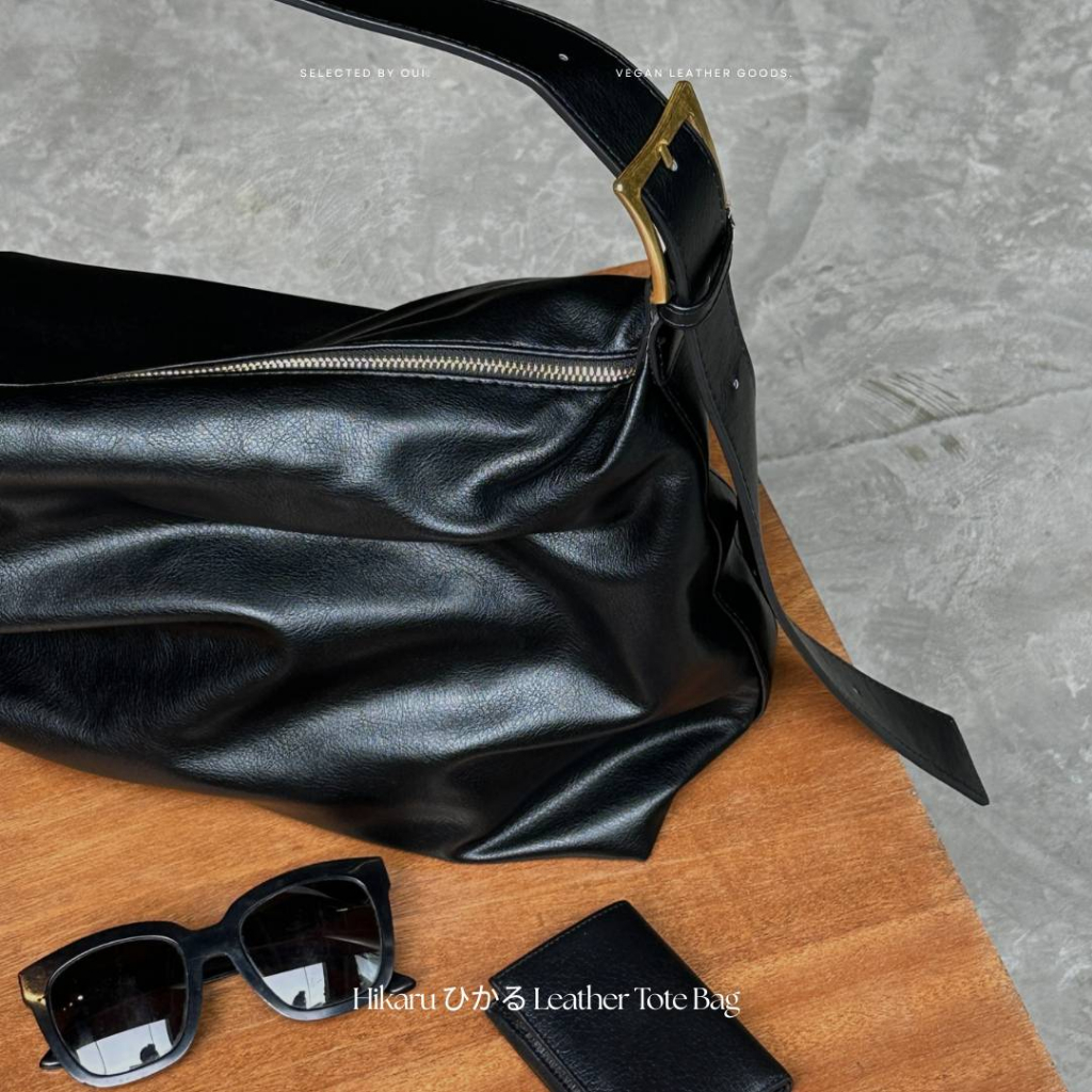 [ มาพร้อม Charm ] Hikaru ひまり Leather Tote - HIKARU Leather Crossbody Tote Bag ( Ouithebrand )