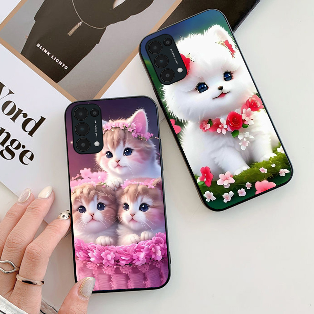 เคสสําหรับ oppo reno 5 / oppo reno 5 4g / oppo reno 5 5g พิมพ์ลายแมวน่ารัก