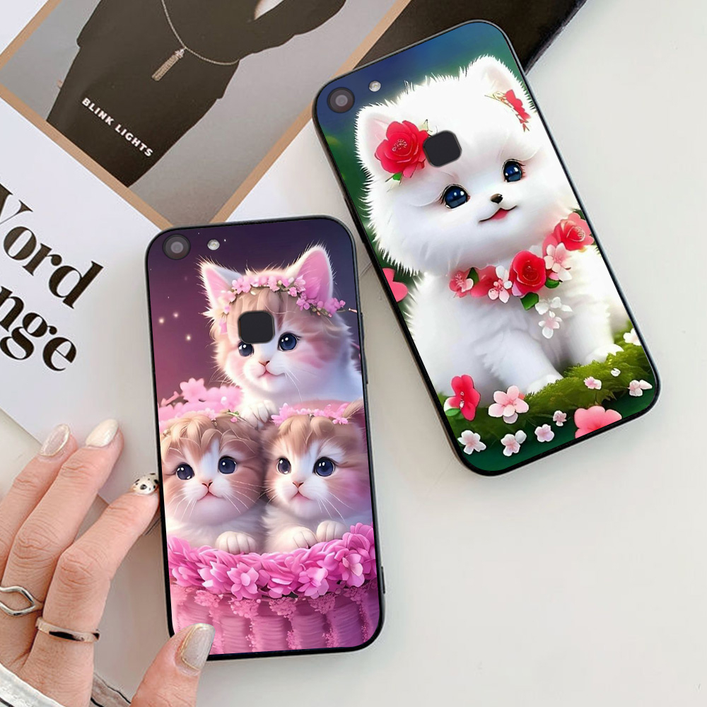 เคส Vivo v7, vivo y75, vivo v7 plus / v7 pro พิมพ์ลายแมวน่ารัก