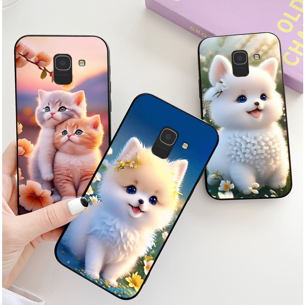 เคส Samsung ss j6 plus / ss j6+ / a8 2018 / a8 plus 2018 / ss j6 2018 พิมพ์ลายแมวน่ารัก