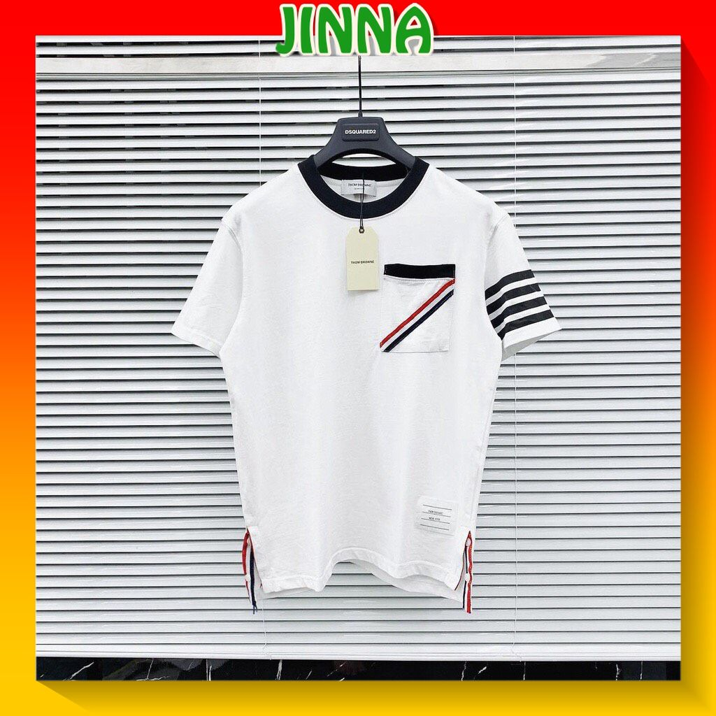 ชุดสูทแขนสั้นผู้ชายคุณภาพ ชุดผู้ชาย Thome Browne แขนเรียบง่าย - JINNA