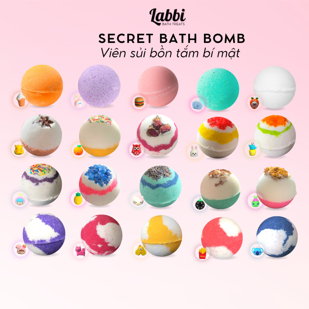 สังเคราะห ์ [Labbi ] Screct Bath bomb / Bath bomb / Secret Bath Effervescent Tablets / Bath Bombs