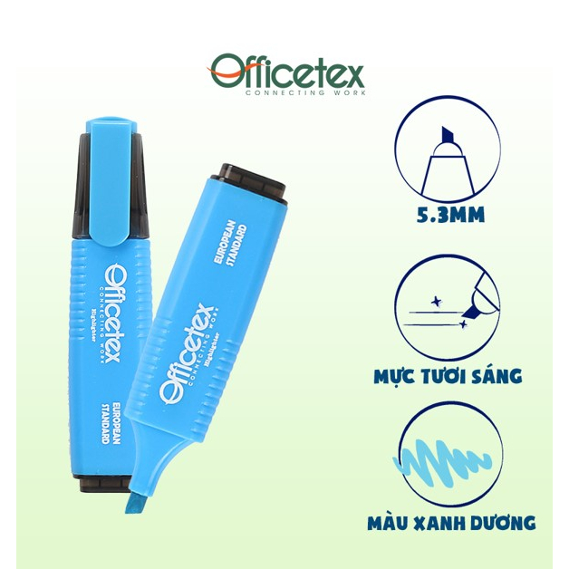 Combo 2 ปากกาเน้นข้อความ Officetex OT-HL003 หมึกนีออน - สีเสริม