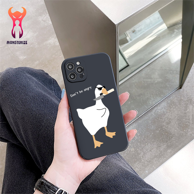 เคสไอโฟนขอบเหลี่ยมรูปเป็ด 6/6splus/7/7plus/8/8plus/x/xr/xs/11/12/13/pro/max/plus/promax - q2072