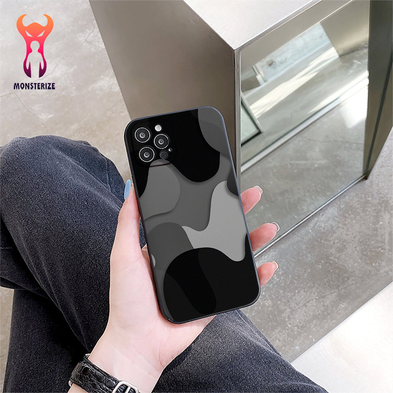 เคสไอโฟนขอบเหลี่ยมศิลปะ 6/6splus/7/7plus/8/8plus/x/xr/xs/11/12/13/pro/max/plus/promax - q2078