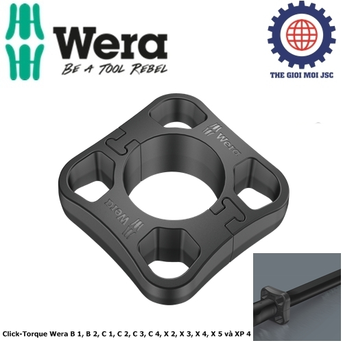 Wera เครื่องซักผ้าพลาสติก 05078709001 7762 Click-Torque collar M3 Wera Click-Torque อุปกรณ์เสริมกันก
