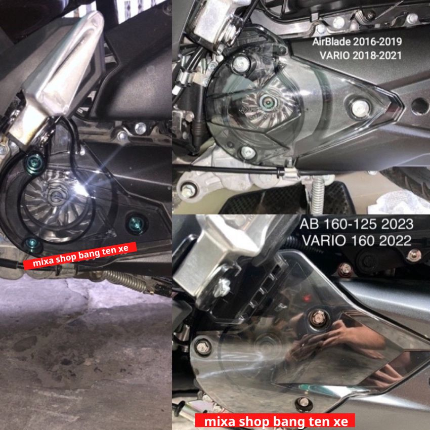 Click-vario AIRBLADE ฝาครอบหม้อเล็กสีควัน