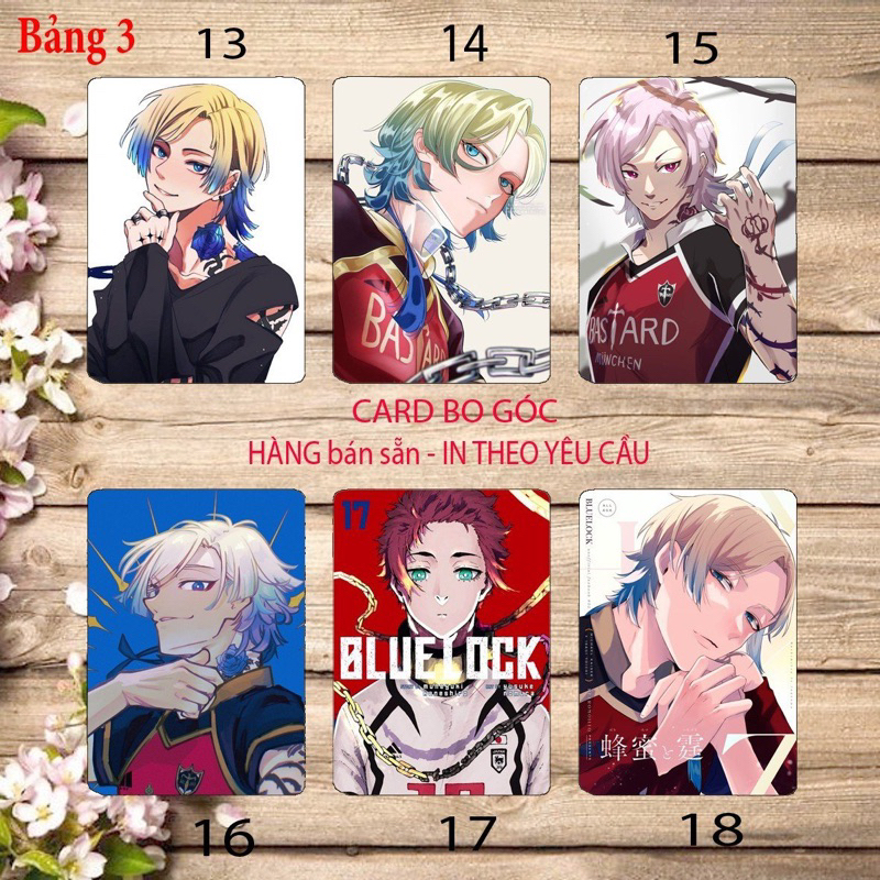 การ์ดมุมมน Michael Kaiser Blue Lock พร้อมภาพต่าง 6 ภาพ / การ์ด Blue Lock Michael kaiser