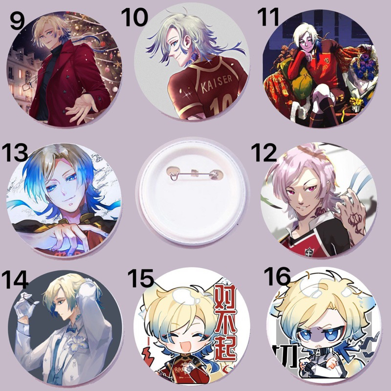 ป้าย Blue Lock Michael kaiser 3 ชิ้น / ป้ายอนิเมะ Blue Lock Michael kaiser