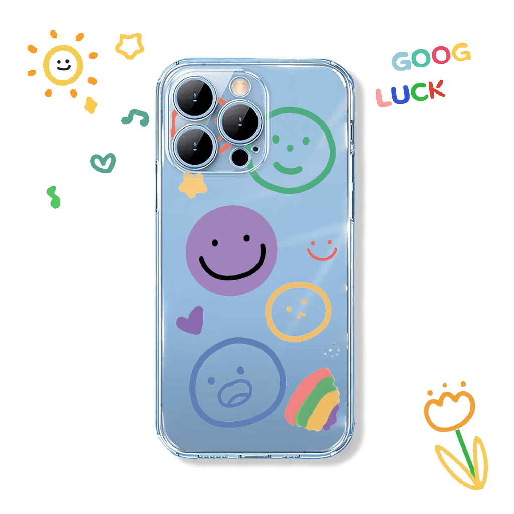 เคส Iphone สีหน้ายิ้ม 7/7plus/8/8plus/x/xr/xs/11/12/13/pro/max/promax/14/pro/max u1842