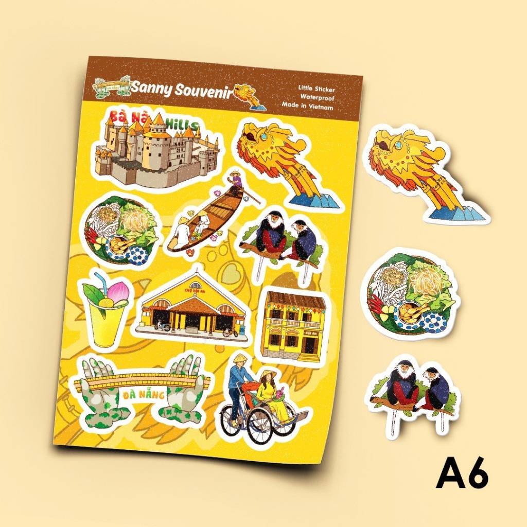 ซันนี่ สติ๊กเกอร์ ภาพที่ระลึก ดานาง หอยอันเวียดนาม (ขนาด ก6)