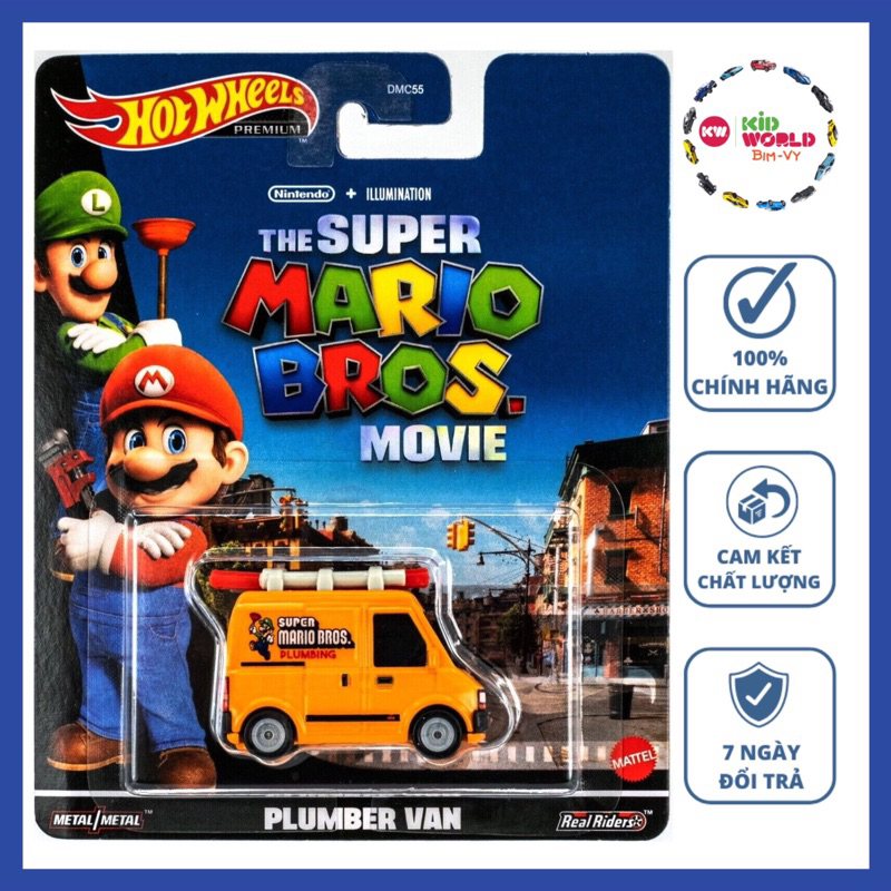 Hot Wheels Premium the Super Mario Bros. Movie Series Plumber Van HKC19 ล้อยาง.