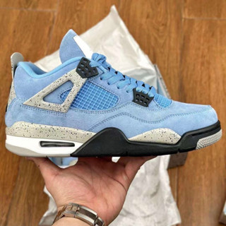 Air jordan 4 UNC รองเท้าผ้าใบ สีฟ้า | พรีเมี่ยม