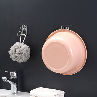 Móc Dán Tường Inox Treo Thau Chậu Khăn Quần Áo, Giá Gắn Tường Treo Đồ Nhà Bếp Nhà Tắm Chịu Lực Siêu Chắc Siêu Bền SM05
