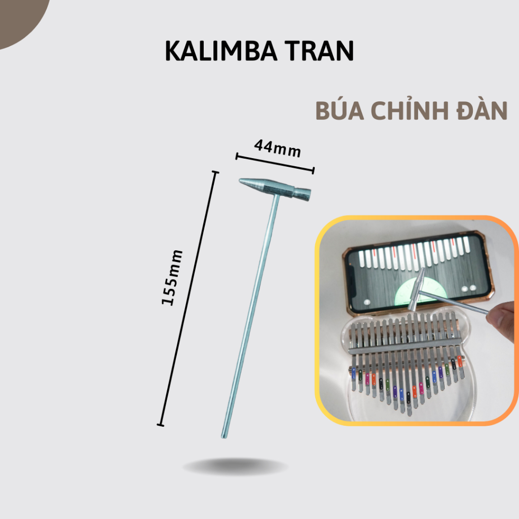 ค้อนปรับกุญแจ Kalimba - อุปกรณ์เสริม Kalimba ที่ถอดไม่ได้ ZumiShop