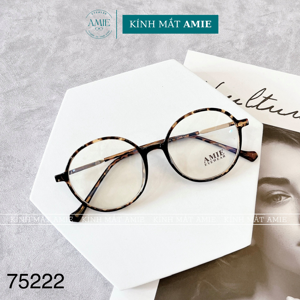 อามี แว่นตา แว่นตาทรงกลมพร้อมกรอบพลาสติกคุณภาพสูงออกแบบแฟชั่นเรียบง่ายสําหรับผู้ชายและผู้หญิง75222