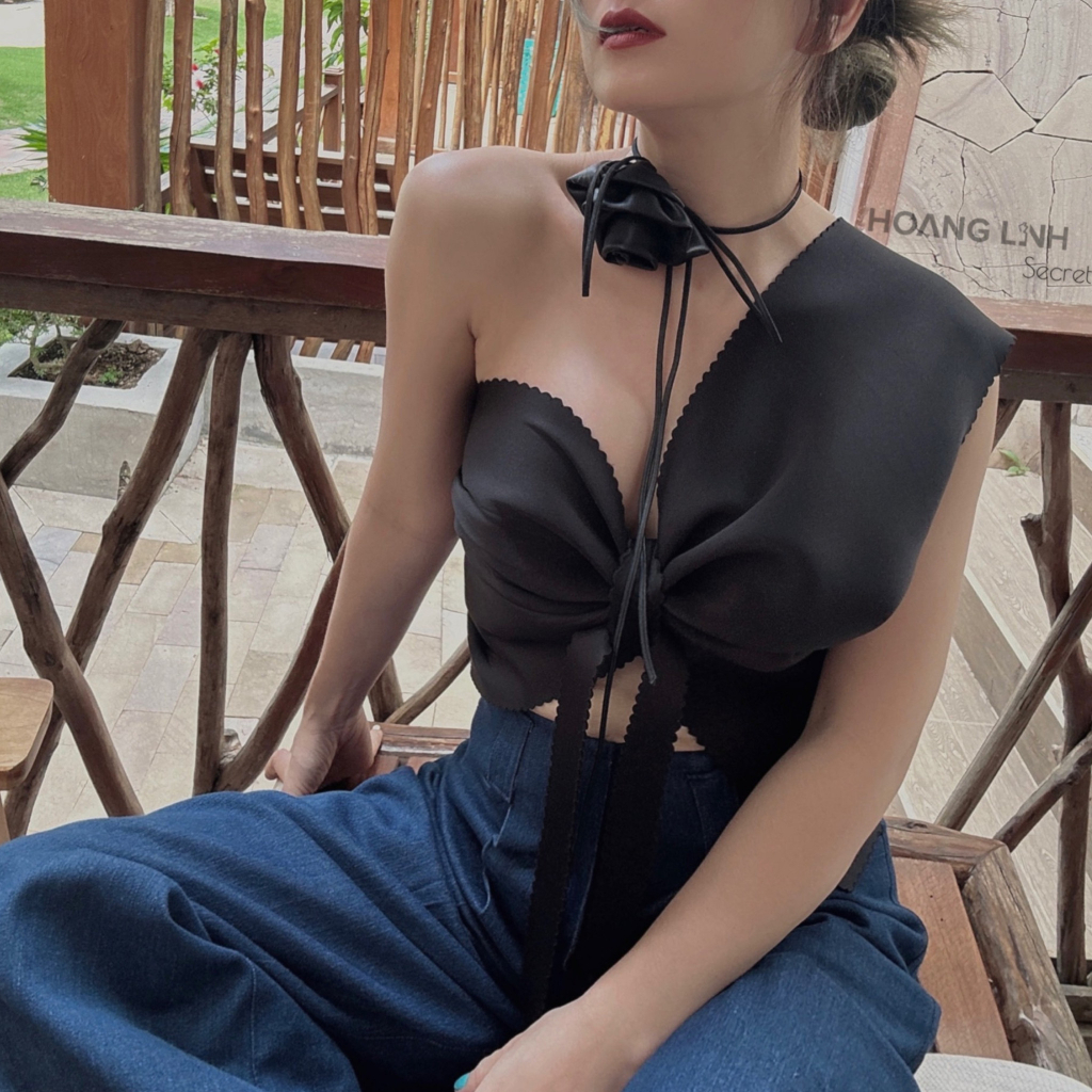 TOVE TOP-OFF SHOULDER DESIGN SHIRT