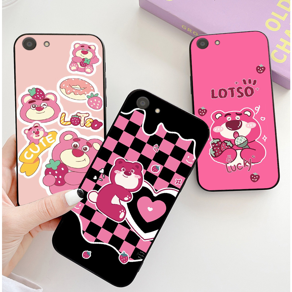 เคส Vivo y81 / vivo y83 / vivo y79 / vivo y69 พิมพ์ลายหมีสตรอเบอร์รี่จับที่สุด