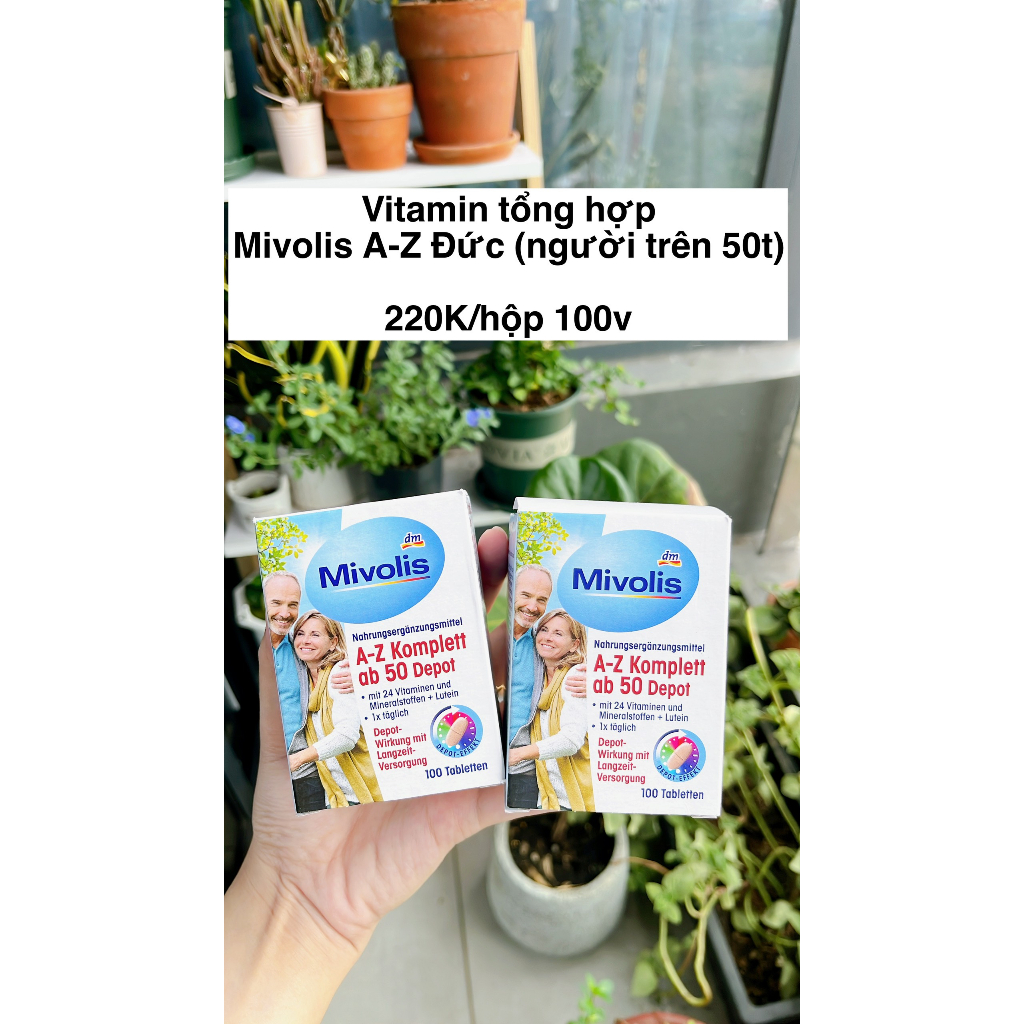 German Mivolis AZ Multivitamin 100 เม็ดสําหรับคนอายุมากกว่า 50 ปี
