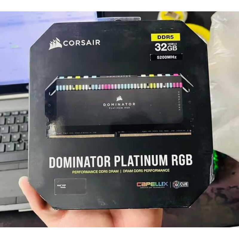 Ram DDR5 Corsair Dominator Platinum RGB 32gb ( 16x2 ) รถบัส 5200