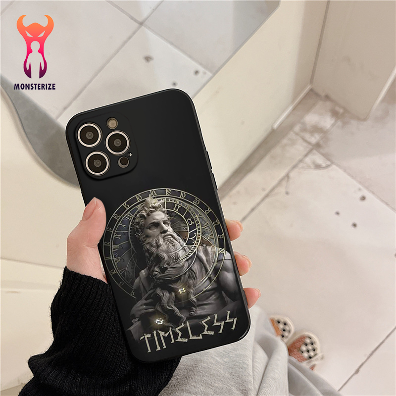 God of Time Square Edge Case สําหรับ iPhone 11 / 12 / 13 Promax 6 / 7 / 8 Plus / X / XR / Xs Max - q