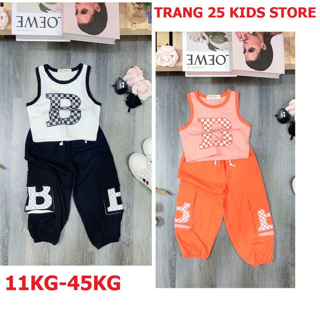 ชุดฮิปฮอปเด็กผู้หญิงรูปตัว B เสื้อเต้นและกางเกงคาร์โก้สําหรับเด็กผู้หญิง - -Page 25 Shop