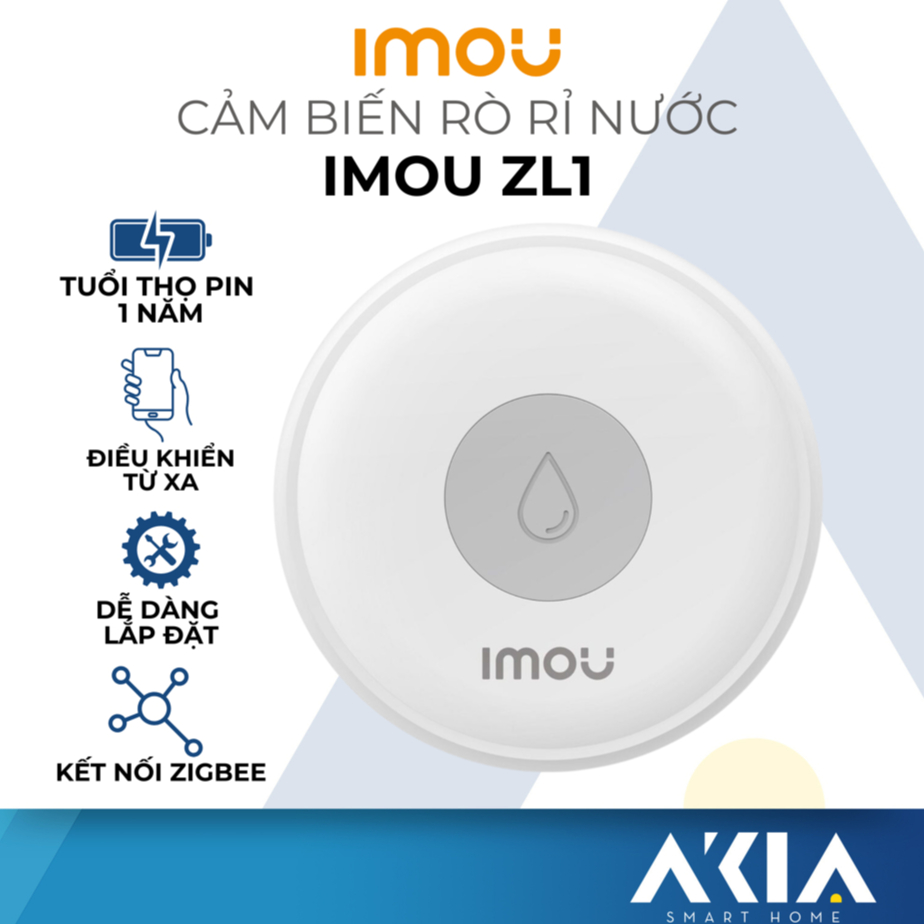 IMOU ZL1 IP66 เซ็นเซอร์เตือนการรั่วไหลของน้ํา ต้องการการเชื่อมต่อฮับ Imou เพื่อแจ้งเตือนแอป IMOU Lif