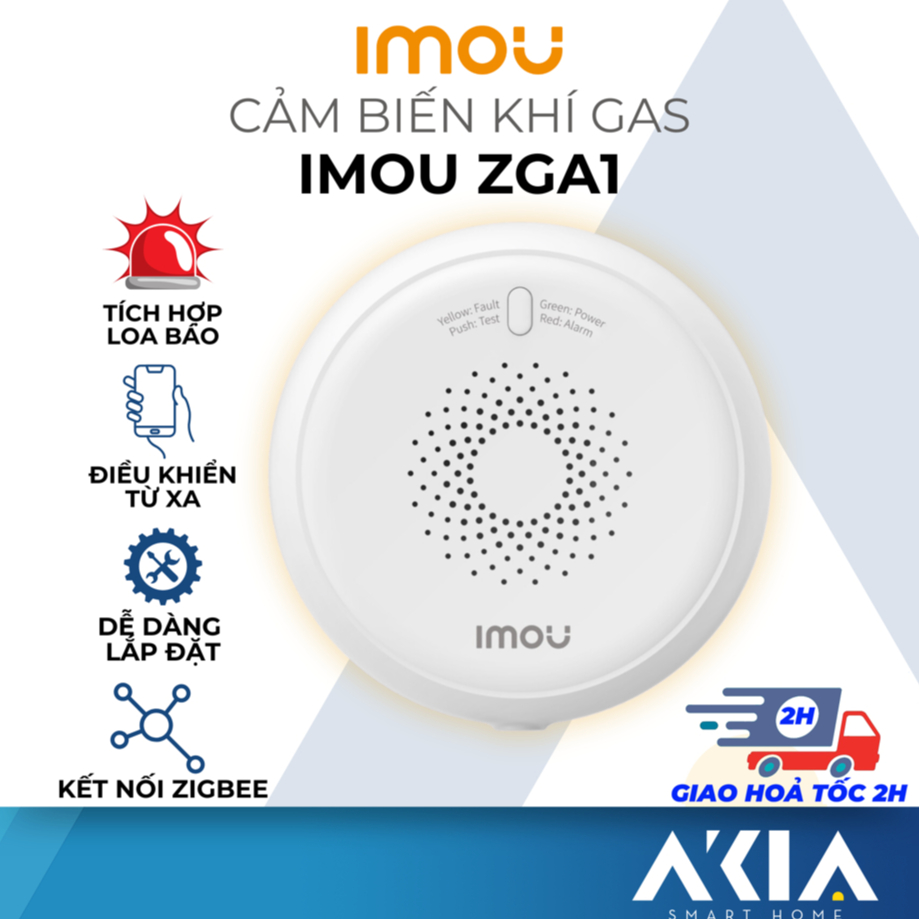 IMOU ZGA1 เซ็นเซอร์แก๊ส, การป้องกันการระเบิด, สัญญาณเตือน 70dB, การเชื่อมต่อฮับ Imou เพื่อติดตามบนแอ