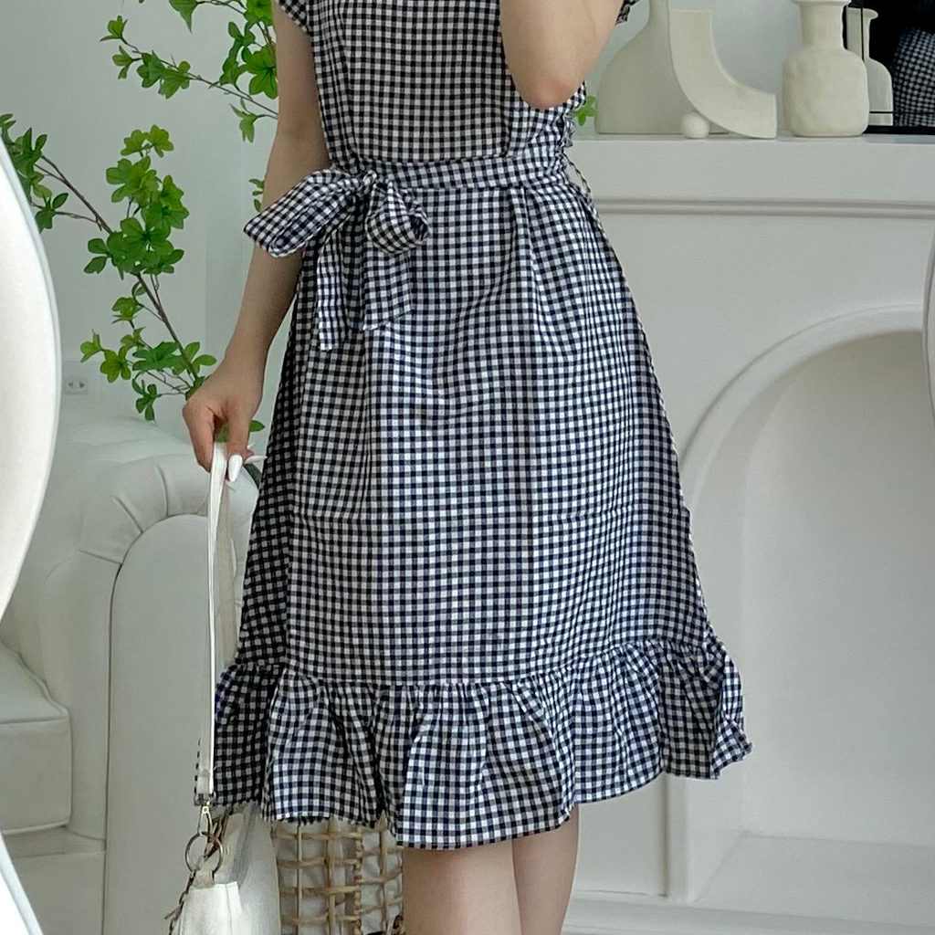 FASHION CARO PLAY DRESS ชุดงานสํานักงาน สง่างาม V399