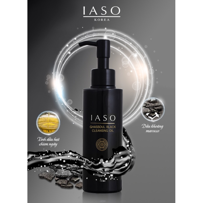 I54 - IASO GHASSOUL BLACK CLEANSING OIL BLACK Mineral Mud Makeup Remover