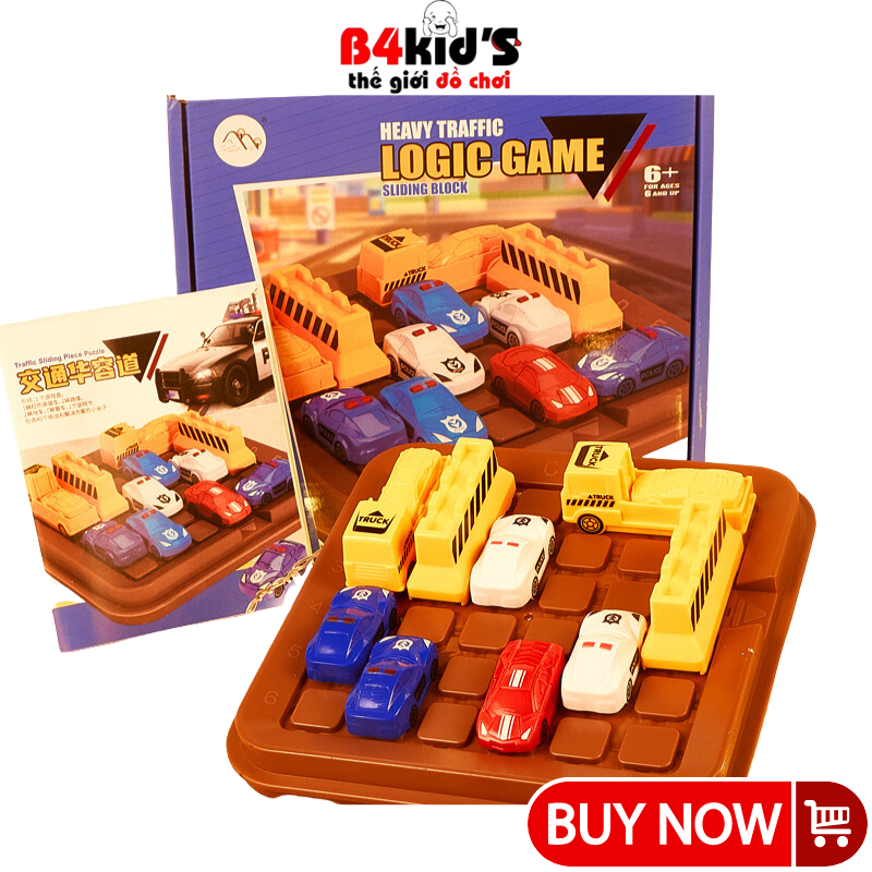 IQ car Board game - เกมตรรกะการจราจรที่หลบหนีอุดตันของรถในเมือง B4KIDS