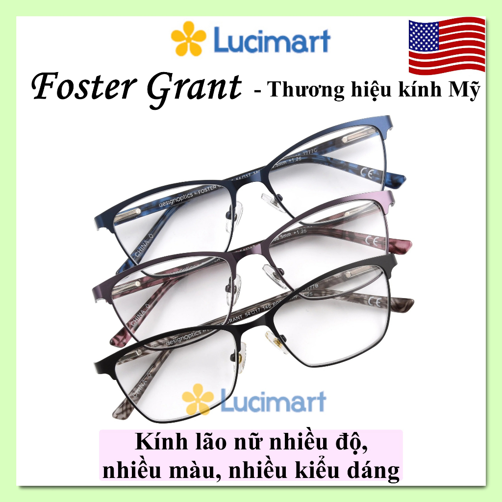 แว่นตาผู้หญิง Foster Grant หลายองศา หลายสี [สินค้าอเมริกา]