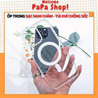 Ốp iPhone trong suốt - Hỗ trợ sạc không dây hút từ tính cho iphone 15 Pro max Plus 14 7 8 11 12 13 16 17 Promax Air